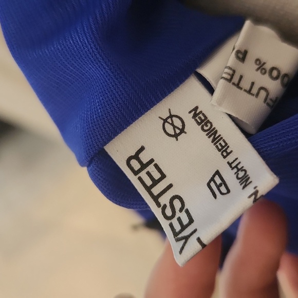 Vintage 1970s or 1980s‎ Blue West Germany Dress Size Medium - Picture 13 of 13